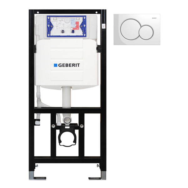 SANwand WC-Element mit Geberit UP-Spülkasten Sigma + Betätigungsplatte Sigma01