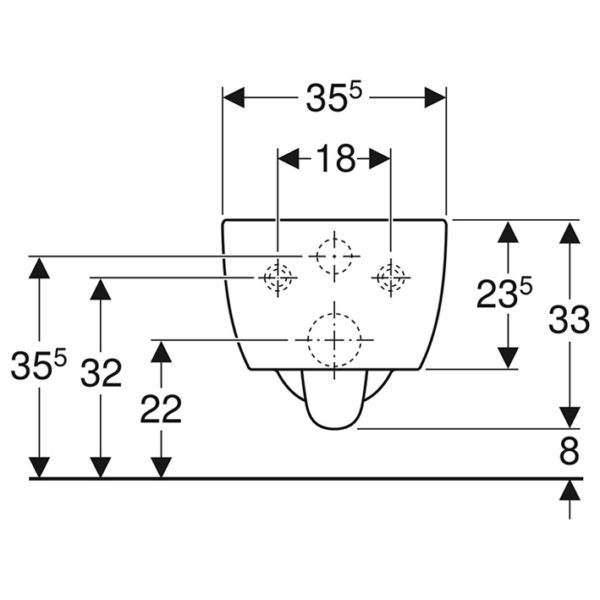 Geberit iCon Tiefspüler Rimfree WC-Set komplett inkl. Sanwand WC Vorwandelement mit <br>UP-Spülkasten Delta <br>+ Betätigungsplatte <br>Delta51