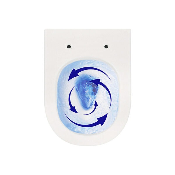 Spülrandloses Wand-WC Set Twister Flush komplett inkl. Geberit WC Duofix Element mit Spülkasten Delta + Betätigungsplatte