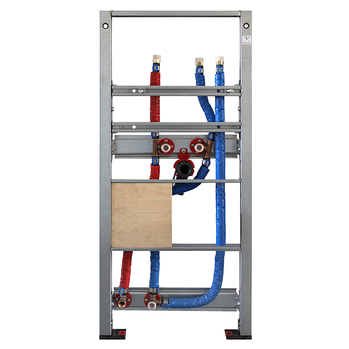 BS+ Waschtischmodul DLE-Fix Basic für Durchlauferhitzer, inkl. interner Verrohrung, inkl. Wandhalter zur Vorwandmontage für Standarmatur